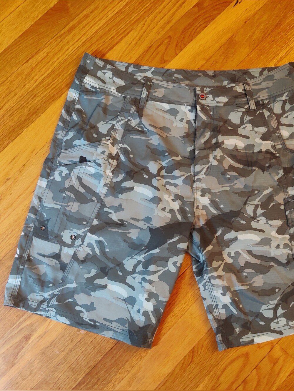 Men's Gray Blue Camo Cargo Shorts